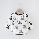 Baby Bib Waterproof Apron Long Sleeve Art Smock for Kids Chest Protection Feeding Bibs