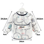 Baby Bib Waterproof Apron Long Sleeve Art Smock for Kids Chest Protection Feeding Bibs