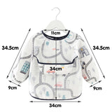 Baby Bib Waterproof Apron Long Sleeve Art Smock for Kids Chest Protection Feeding Bibs