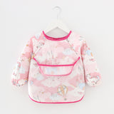 Baby Bib Waterproof Apron Long Sleeve Art Smock for Kids Chest Protection Feeding Bibs