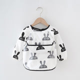 Baby Bib Waterproof Apron Long Sleeve Art Smock for Kids Chest Protection Feeding Bibs