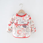 Baby Bib Waterproof Apron Long Sleeve Art Smock for Kids Chest Protection Feeding Bibs