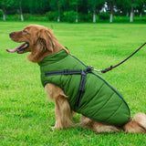 Large Pet Dog Clothes Dog jacket French Bulldog Winter Soft Warm  With Harness Waterproof Coat Outfit Vest For Small Medium Dog