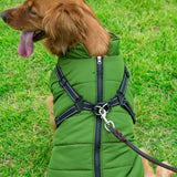 Large Pet Dog Clothes Dog jacket French Bulldog Winter Soft Warm  With Harness Waterproof Coat Outfit Vest For Small Medium Dog