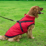 Large Pet Dog Clothes Dog jacket French Bulldog Winter Soft Warm  With Harness Waterproof Coat Outfit Vest For Small Medium Dog