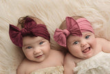 Baby Big Bow Soft Nylon Headbands Flower Print Nylon Turban Hairband Oversize Bunny Bow Headwrap Baby Girl Head Wrap Accessories