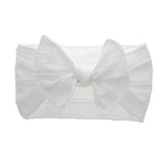 Baby Big Bow Soft Nylon Headbands Flower Print Nylon Turban Hairband Oversize Bunny Bow Headwrap Baby Girl Head Wrap Accessories