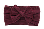 Baby Big Bow Soft Nylon Headbands Flower Print Nylon Turban Hairband Oversize Bunny Bow Headwrap Baby Girl Head Wrap Accessories