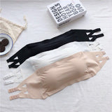New One Piece Seamless Tube Top Women Invisible Bra Intimates Strapless Bustier Bandeau Breathable Wrapped Chest Sexy lingerie