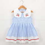 2020 New Summer Girls' Dress Korean Strap Plaid Casual Sleeveless