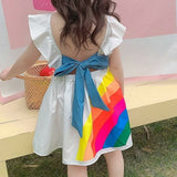 2020 New Summer Girls' Dress Korean Strap Plaid Casual Sleeveless