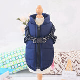 Large Pet Dog Clothes Dog jacket French Bulldog Winter Soft Warm  With Harness Waterproof Coat Outfit Vest For Small Medium Dog