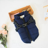 Large Pet Dog Clothes Dog jacket French Bulldog Winter Soft Warm  With Harness Waterproof Coat Outfit Vest For Small Medium Dog