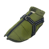 Large Pet Dog Clothes Dog jacket French Bulldog Winter Soft Warm  With Harness Waterproof Coat Outfit Vest For Small Medium Dog