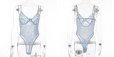 Ellolace Neon Summer 21 Colors Lace Bodysuit Women Floral Embroidery Bow Tie Transparent Sexy Bodysuit Jumpsuit Overalls Party