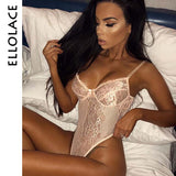 Ellolace Neon Summer 21 Colors Lace Bodysuit Women Floral Embroidery Bow Tie Transparent Sexy Bodysuit Jumpsuit Overalls Party