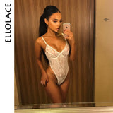 Ellolace Neon Summer 21 Colors Lace Bodysuit Women Floral Embroidery Bow Tie Transparent Sexy Bodysuit Jumpsuit Overalls Party