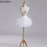 Top Quality Stock White Black Ballet Petticoat Tulle Ruffle Short Crinoline Bridal Petticoats Lady Girls Child Underskirt jupon