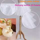 Top Quality Stock White Black Ballet Petticoat Tulle Ruffle Short Crinoline Bridal Petticoats Lady Girls Child Underskirt jupon