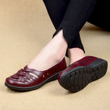 Breathable Flats Female Shoes Summer 2021 New Arrival Genuine Leather Flats Woman Leather Loafers Mom Casual Shoes