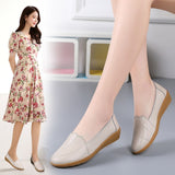 Breathable Flats Female Shoes Summer 2021 New Arrival Genuine Leather Flats Woman Leather Loafers Mom Casual Shoes