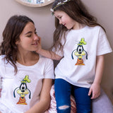 Tees Women T Shirt Minnie Mouse Print T-shirt Casual White Short Sleeve Baby Girls Tops Summer Brand Family Matching Clothes