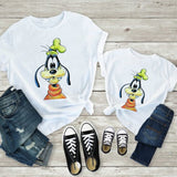 Tees Women T Shirt Minnie Mouse Print T-shirt Casual White Short Sleeve Baby Girls Tops Summer Brand Family Matching Clothes