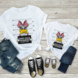 Tees Women T Shirt Minnie Mouse Print T-shirt Casual White Short Sleeve Baby Girls Tops Summer Brand Family Matching Clothes