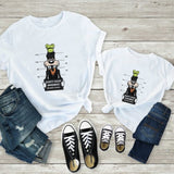 Tees Women T Shirt Minnie Mouse Print T-shirt Casual White Short Sleeve Baby Girls Tops Summer Brand Family Matching Clothes