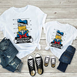 Tees Women T Shirt Minnie Mouse Print T-shirt Casual White Short Sleeve Baby Girls Tops Summer Brand Family Matching Clothes