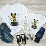 Tees Women T Shirt Minnie Mouse Print T-shirt Casual White Short Sleeve Baby Girls Tops Summer Brand Family Matching Clothes