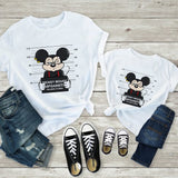 Tees Women T Shirt Minnie Mouse Print T-shirt Casual White Short Sleeve Baby Girls Tops Summer Brand Family Matching Clothes