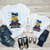Tees Women T Shirt Minnie Mouse Print T-shirt Casual White Short Sleeve Baby Girls Tops Summer Brand Family Matching Clothes