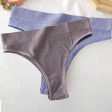 Seamless Women Pantys Girls Thongs High Waisted Soft Woman Briefs Fashion 6 Solid Colors S-XL Sexy Underpants For Women New