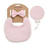 3Pcs Baby Headband Tassel Saliva Towel Floral Print Newborn Double Side Bibs Boys Girls Bandana Burp Cloths Feeding Smock Stuff