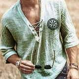 SHUJIN New Mens Spring Summer Casual Shirt Short Sleeve Cotton Linen Shirts Men Loose Collar Button Shirt silk Chemise Homme