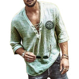 SHUJIN New Mens Spring Summer Casual Shirt Short Sleeve Cotton Linen Shirts Men Loose Collar Button Shirt silk Chemise Homme