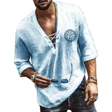SHUJIN New Mens Spring Summer Casual Shirt Short Sleeve Cotton Linen Shirts Men Loose Collar Button Shirt silk Chemise Homme