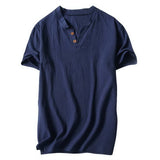 SHUJIN New Mens Spring Summer Casual Shirt Short Sleeve Cotton Linen Shirts Men Loose Collar Button Shirt silk Chemise Homme
