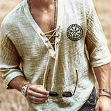 SHUJIN New Mens Spring Summer Casual Shirt Short Sleeve Cotton Linen Shirts Men Loose Collar Button Shirt silk Chemise Homme