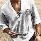 SHUJIN New Mens Spring Summer Casual Shirt Short Sleeve Cotton Linen Shirts Men Loose Collar Button Shirt silk Chemise Homme