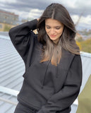 Nadafair Two Piece Set 2020 Autumn Winter Tracksuit Women's Hooded Sweatshirt And Pants Casual 2Piece Outfits Woman Sport Suit
