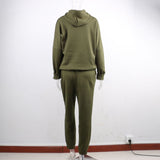 Nadafair Two Piece Set 2020 Autumn Winter Tracksuit Women's Hooded Sweatshirt And Pants Casual 2Piece Outfits Woman Sport Suit