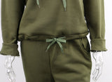 Nadafair Two Piece Set 2020 Autumn Winter Tracksuit Women's Hooded Sweatshirt And Pants Casual 2Piece Outfits Woman Sport Suit