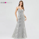 Robe Sexy Evening Dresses White Women Dress Long Elegant Party Prom Mermaid V Neck Sequined Maxi Formal Gown Вечерние Платья