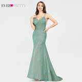 Robe Sexy Evening Dresses White Women Dress Long Elegant Party Prom Mermaid V Neck Sequined Maxi Formal Gown Вечерние Платья