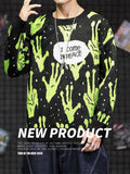 LINDSEY SEADER Sweater Men Jumpers Knitted Harajuku Alien Hip Hop Streetwear Men Knitwear Clothing Pullover Oversize Sweaters