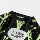 LINDSEY SEADER Sweater Men Jumpers Knitted Harajuku Alien Hip Hop Streetwear Men Knitwear Clothing Pullover Oversize Sweaters