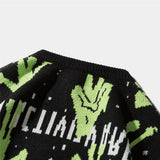 LINDSEY SEADER Sweater Men Jumpers Knitted Harajuku Alien Hip Hop Streetwear Men Knitwear Clothing Pullover Oversize Sweaters
