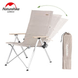 Naturehike Portable folding recliner Relaxation chair outdoor camping beach chair picnic with three-speed adjustable backrest